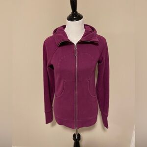 Lululemon Full Zip Scuba Jacket Heathered Plum Size 6